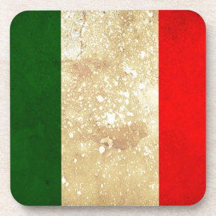 Dessous-de-verre Italie Drapeau à Grunge