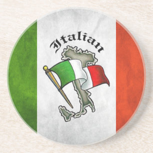 Dessous de verre italiens de boissons de grès