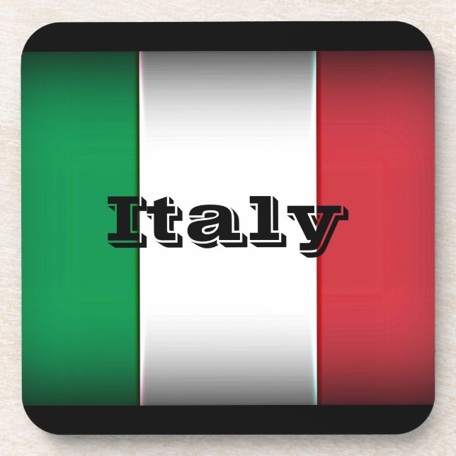 Dessous-de-verre Italy Flag Dark Edge (Devant)