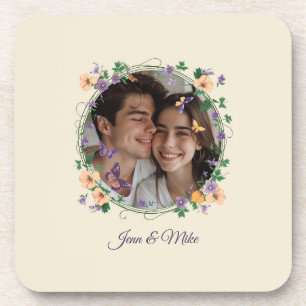 Dessous-de-verre Ivy romantique et papillons