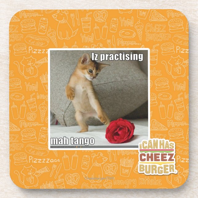 Dessous-de-verre Iz pratiquant le tango d'heure-milliampère (Devant)