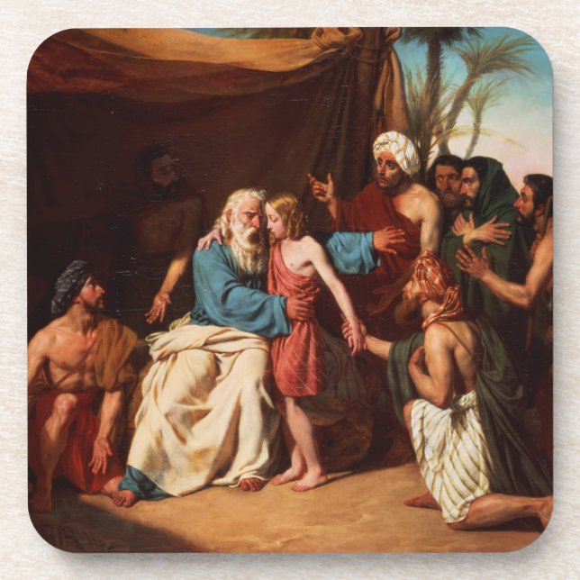 Dessous-de-verre Jacob refusant de libérer Benjamin, 1829 (huile (Devant)