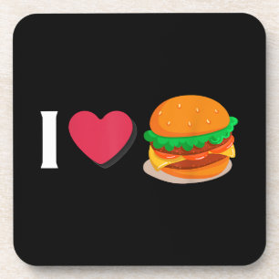 Dessous-de-verre J'adore Burger Cheeseburger Manger Malsain