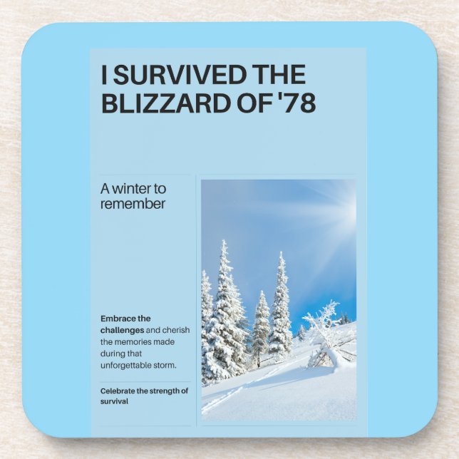 Dessous-de-verre J'ai survécu au Blizzard de '78 (Devant)