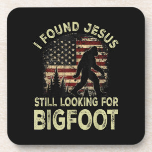 Dessous-de-verre J'ai trouvé Jésus qui cherche encore Bigfoot Drôle