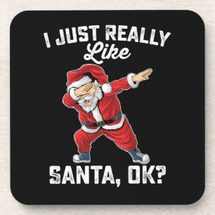 Dessous-de-verre J'aime juste vraiment Santa OK Noël en famille