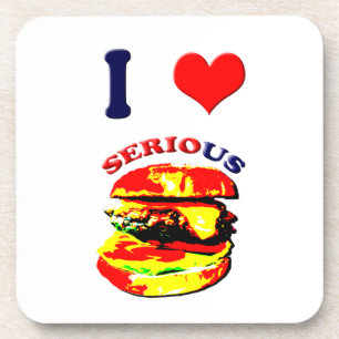 Dessous-de-verre J'Aime Les Burgers Sérieux