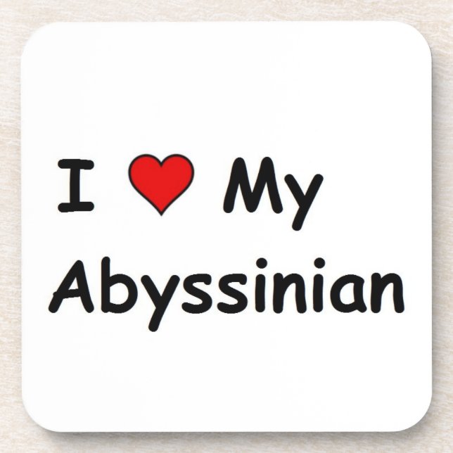Dessous-de-verre J'Aime Mon Abyssinian (Devant)