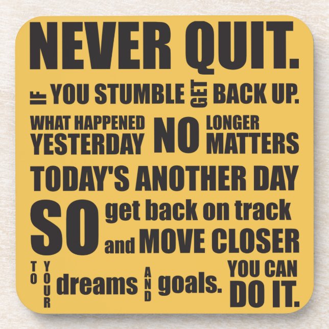 DESSOUS-DE-VERRE JAMAIS QUITTER (Devant)