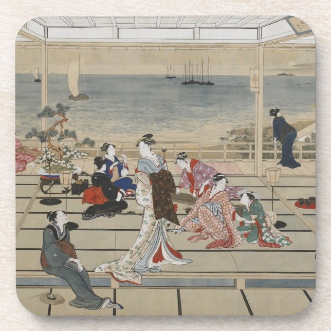 Dessous de verre japonais de l'art d'Utamaro (Devant)