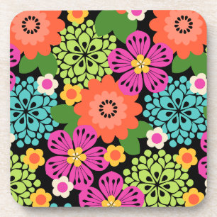 Dessous-de-verre Jardin Allana Hawaïen Floral Graphique - Brillants