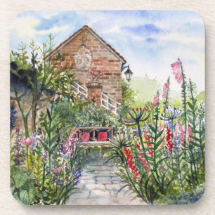 Dessous-de-verre Jardin anglais de fleurs sauvages d'été à York