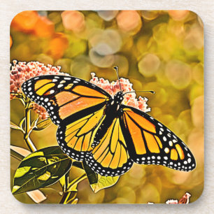 Dessous-de-verre Jardin artistique papillon monarque