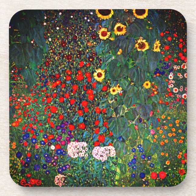 Dessous-de-verre Jardin aux fleurs Gustav Klimt (Devant)