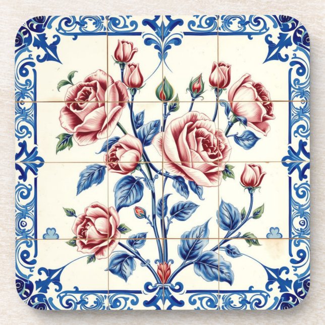 dessous de verre jardin de roses (Devant)