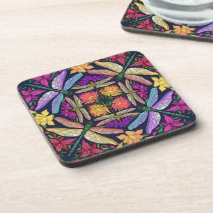 Dessous-de-verre Jardin magique, Fleurs et libellules