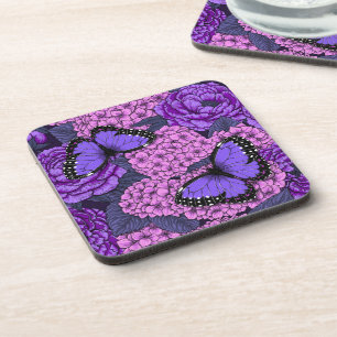 Dessous-de-verre Jardin morpho bleu 2