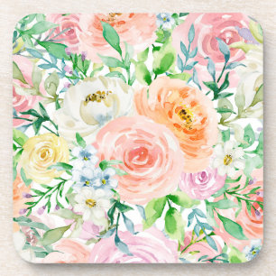 Dessous-de-verre Jardin romantique Pastel