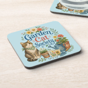 Dessous-de-verre Jardin Société Féline Cottagecore Florales