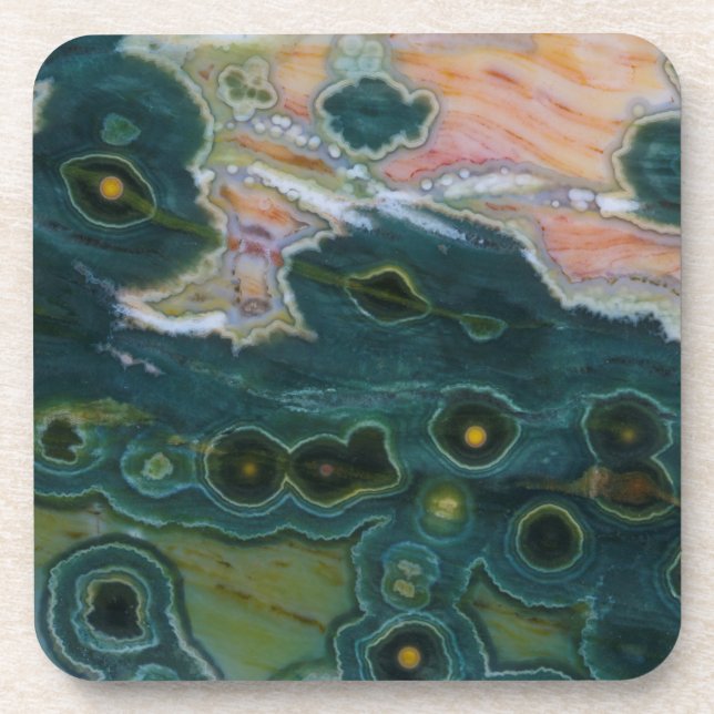 Dessous-de-verre Jasper Océan à taches vertes (Devant)