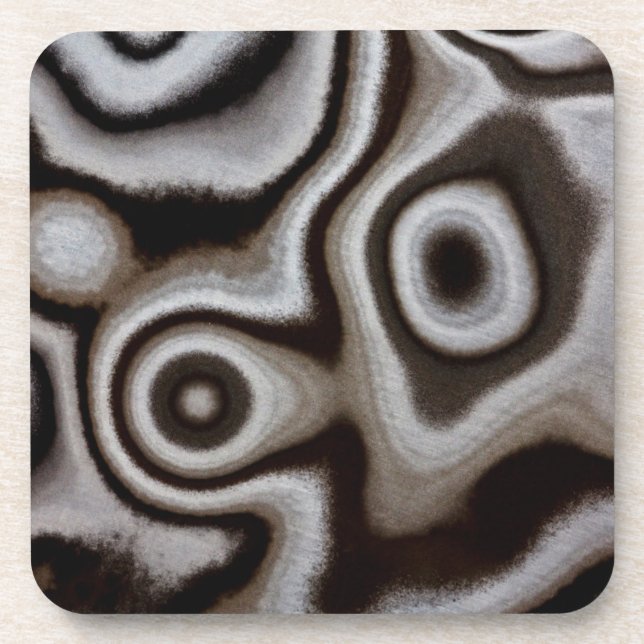 Dessous-de-verre Jasper pierre noir et blanc (Devant)
