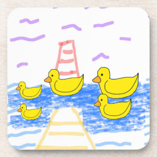 Dessous-de-verre Jaune Canard Famille phare Jaune Jaune Jaune