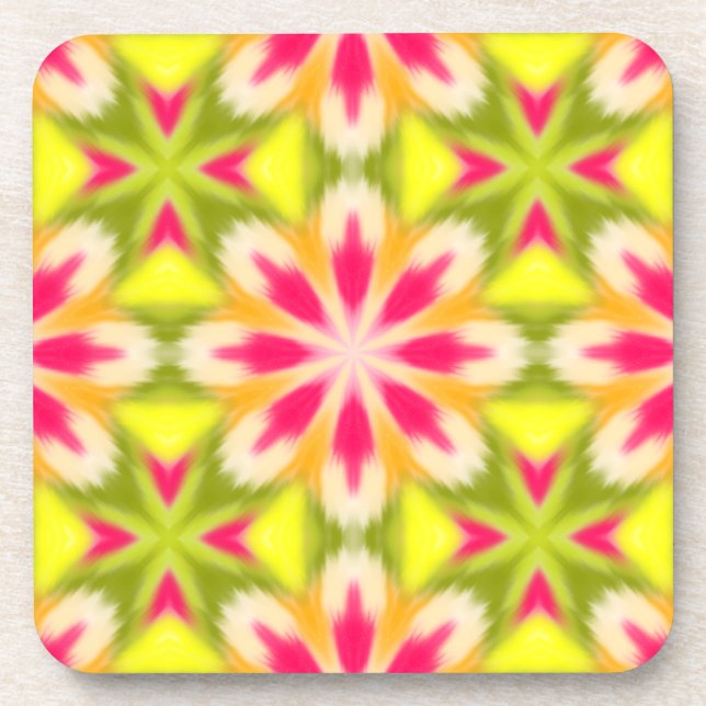 Dessous-de-verre Jaune et rose (Devant)