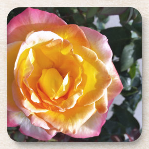 Dessous-de-verre jaune et rose