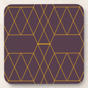 Dessous-de-verre Jaune, violet, simple, graphique géométrique moder