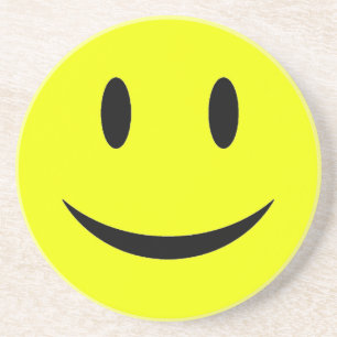 Dessous de verre jaunes de visage