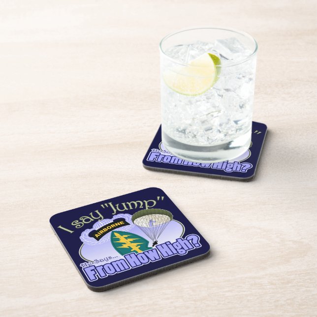 Dessous-de-verre Je dis le saut [les forces spéciales] (Côté Droit)