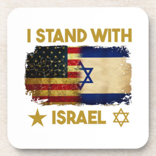 Dessous-de-verre Je me tiens avec Israël T-shirt Je me tiens avec I
