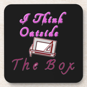 Dessous-de-verre Je pense à l'extérieur de la boîte ZA.