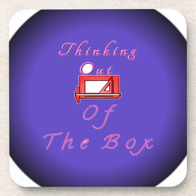 Dessous-de-verre Je pense en dehors de la boîte. (Devant)