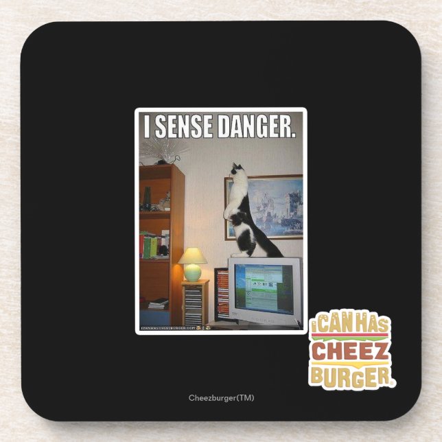 Dessous-de-verre Je sens le danger (Devant)