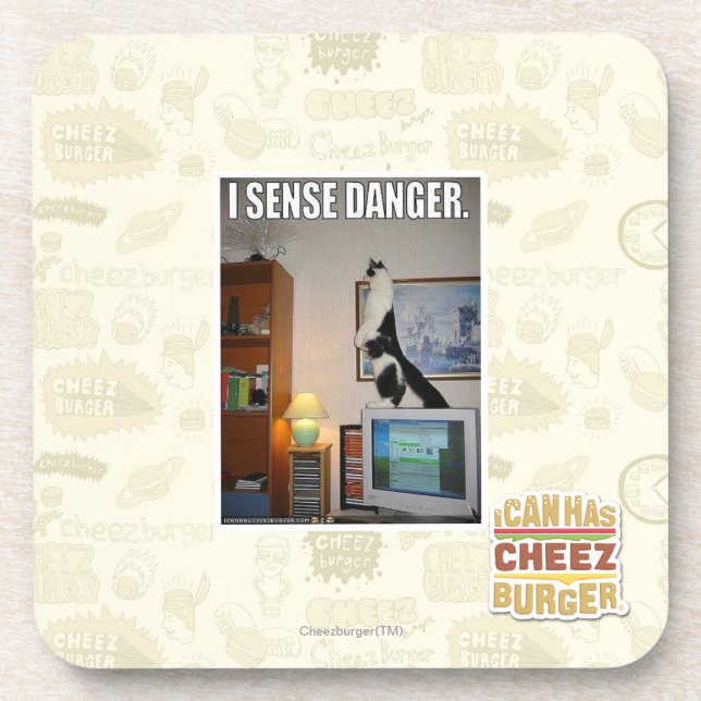Dessous-de-verre Je sens le danger (Devant)