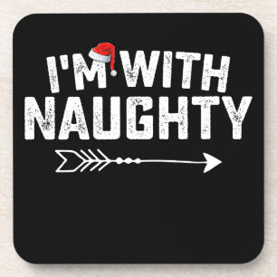 Dessous-de-verre Je suis avec des couples de Noël assortis coquins