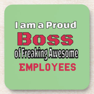 Dessous-de-verre Je suis un patron fier de Freaking Awesome Employé