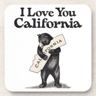 Dessous-de-verre Je t'aime étreinte d'ours de la Californie