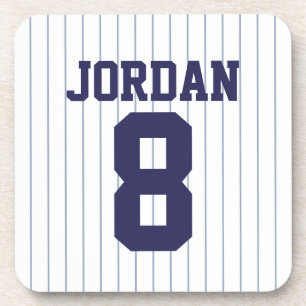 Dessous-de-verre Jersey de baseball avec nom et numéro personnalisé