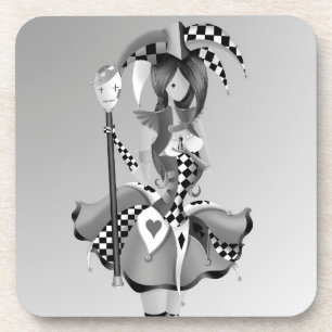 Dessous-de-verre Jester et marionnettes de roi