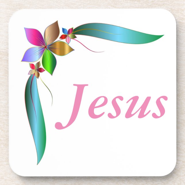 DESSOUS-DE-VERRE JÉSUS FLOWER RIBBON (Devant)