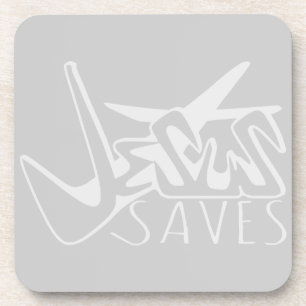 DESSOUS-DE-VERRE JÉSUS SAUVE GRAFFITI