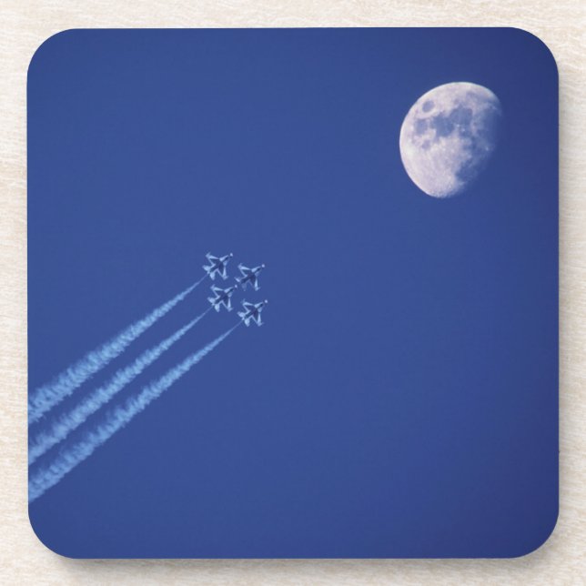 Dessous-de-verre Jets à côté de la Lune | Colombie-Britannique (Devant)