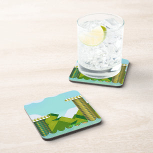 Dessous-de-verre Jeu de plateforme rétro