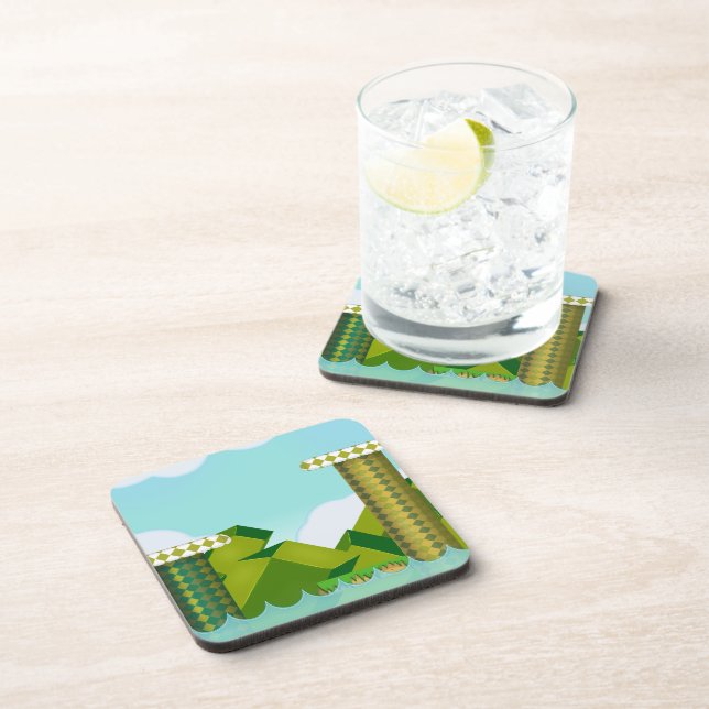 Dessous-de-verre Jeu de plateforme rétro (Côté Droit)