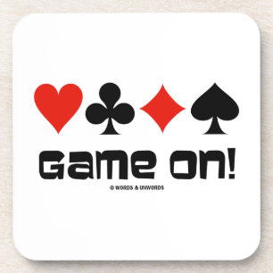 Dessous-de-verre Jeu dessus ! (Quatre costumes de carte)