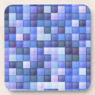 Dessous-de-verre Jeu vidéo Pixels Carré bleu Motif