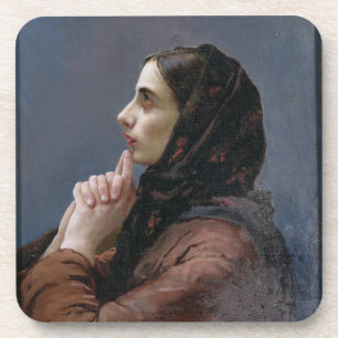 Dessous-de-verre Jeune femme à la prière, 1879 (huile sur la toil