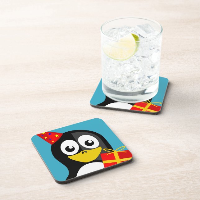 DESSOUS-DE-VERRE "JEUX ANNIVERSAIRE" PENGUIN (Côté Droit)